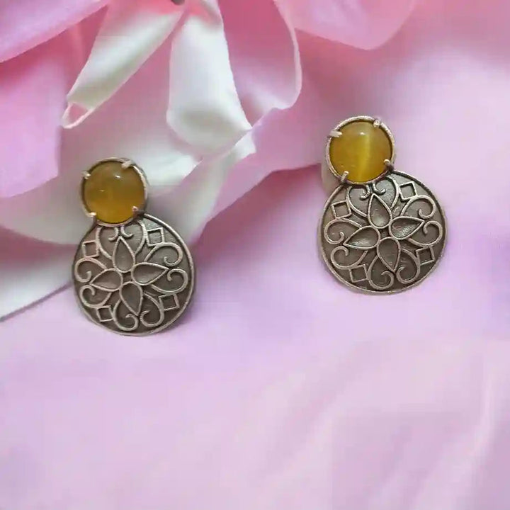 Silver Look Alike Earrings Neetu [product_variant]- TelaNaari