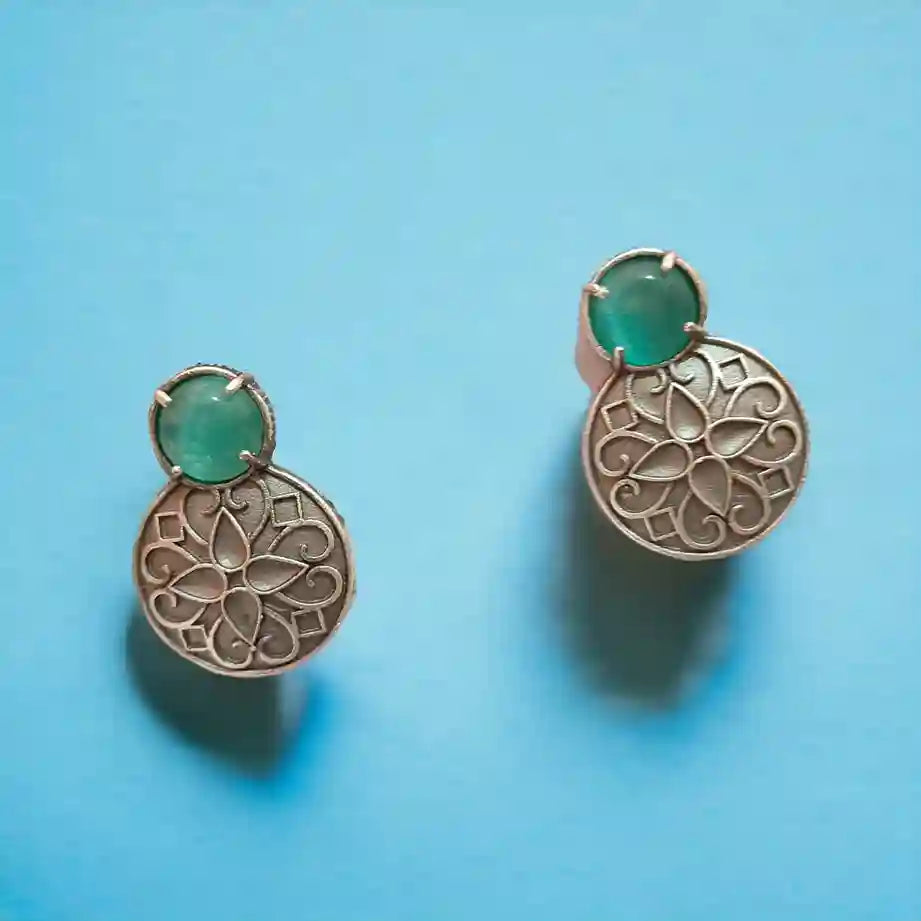 Silver Look Alike Earrings Neetu [product_variant]- TelaNaari