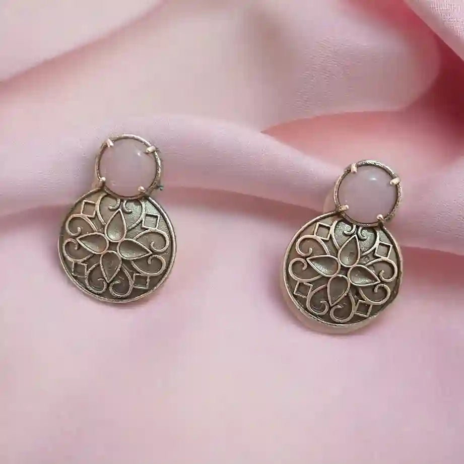 Silver Look Alike Earrings Neetu [product_variant]- TelaNaari