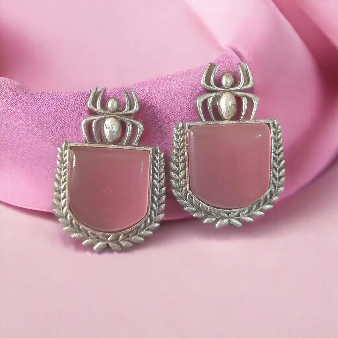 SILVER LOOK ALIKE EARRINGS SANA [product_variant]- TelaNaari