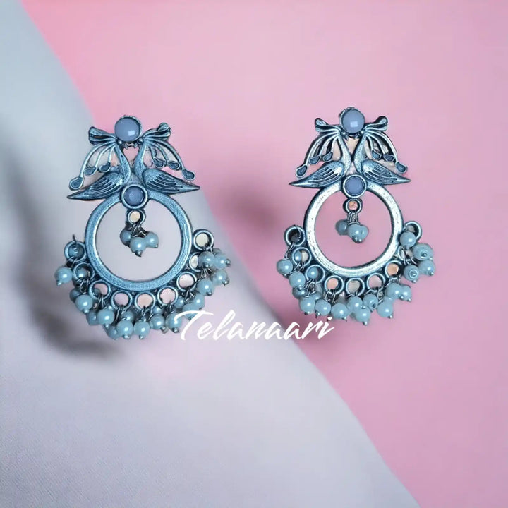 SILVER LOOK ALIKE EARRINGS SHRAVANI