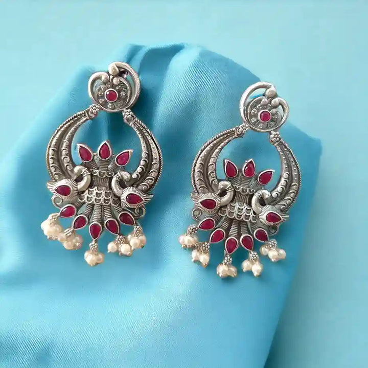 SILVER LOOK ALIKE EARRINGS SONALI