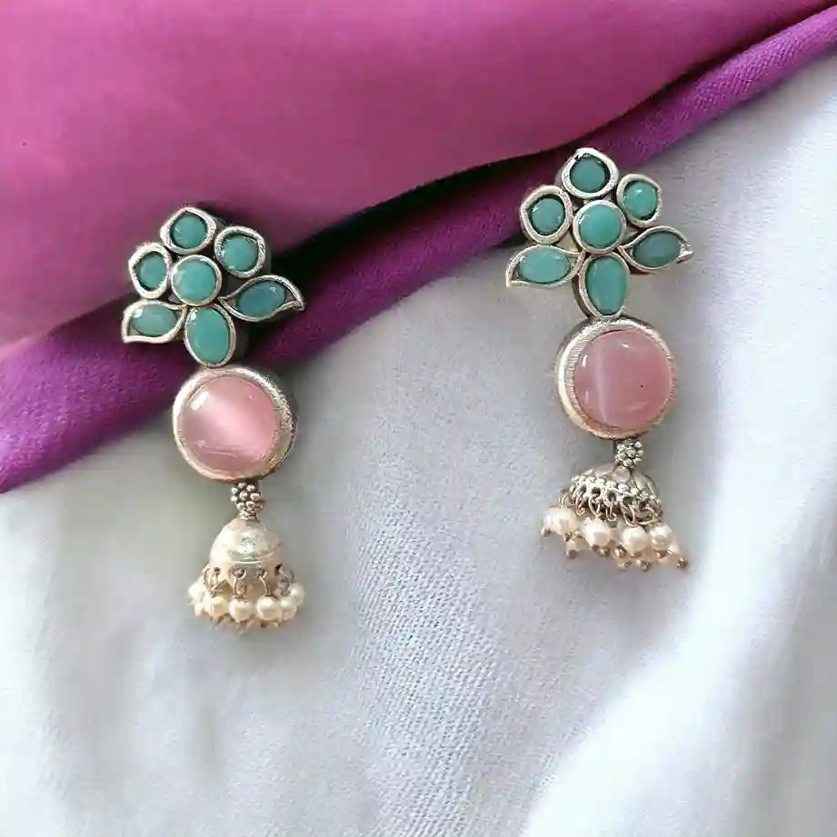 SILVER LOOK ALIKE EARRINGS YAMINI