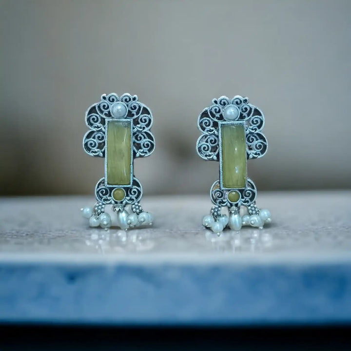 SILVER LOOK ALIKE EARRINGS YATI