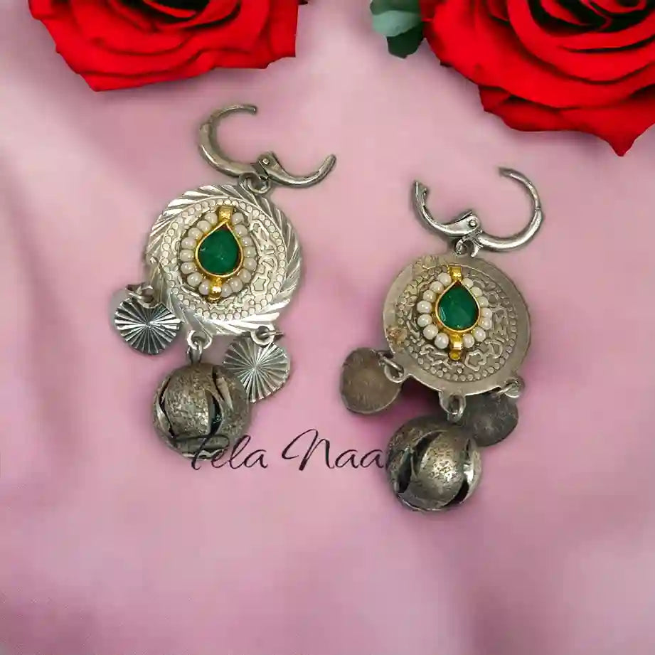 SILVER LOOK ALIKE HOOK EARRINGS SHIFA