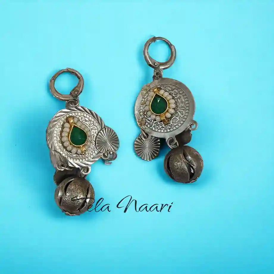 SILVER LOOK ALIKE HOOK EARRINGS SHIFA