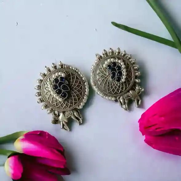 SILVER OXIDISED EARRINGS BHAVIYA