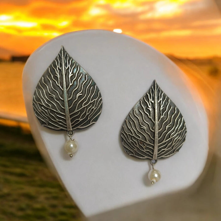 SILVER OXIDISED EARRINGS PAKEEZAH