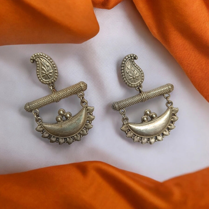 SILVER OXIDISED EARRINGS RABIA