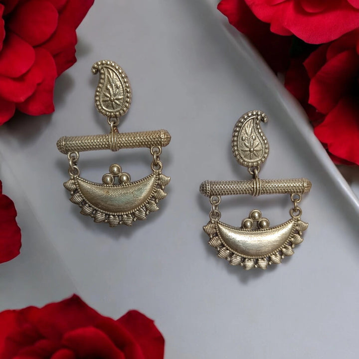 SILVER OXIDISED EARRINGS RABIA