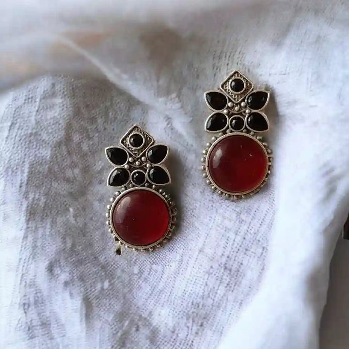 SILVER OXIDISED EARRINGS VANSHIKA