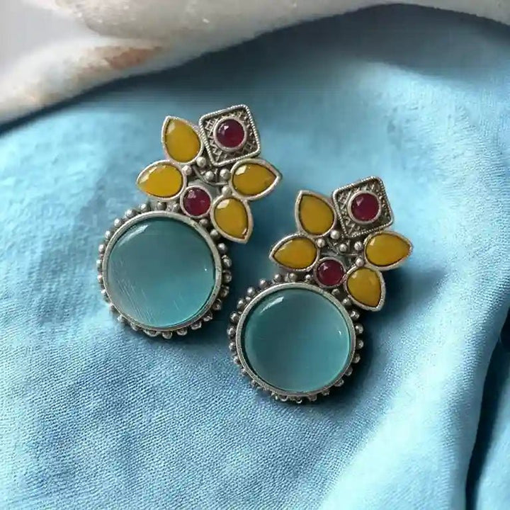 SILVER OXIDISED EARRINGS VANSHIKA