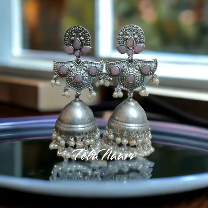 SILVER REPLICA EARRINGS CHAVI [product_variant]- TelaNaari