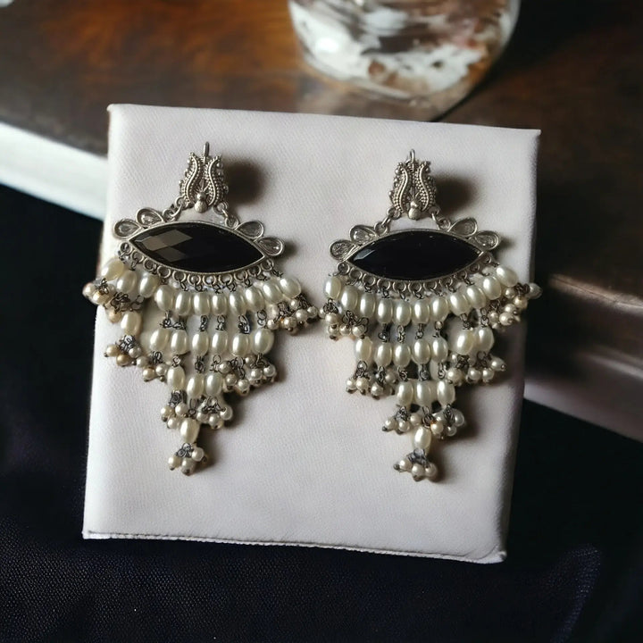 SILVER REPLICA EARRINGS DAHLIA