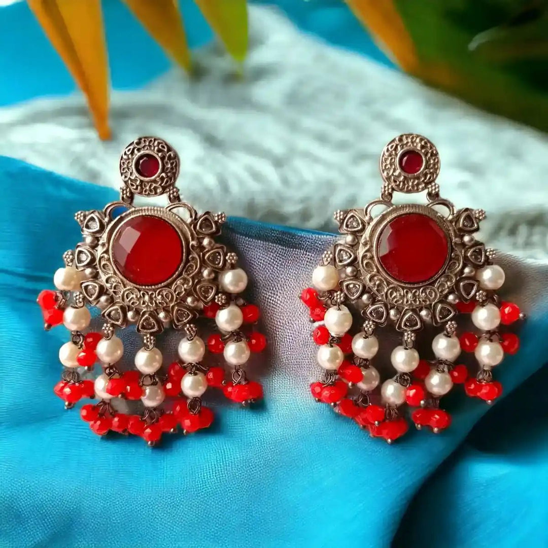 SILVER REPLICA EARRINGS DIANTHUS [product_variant]- TelaNaari