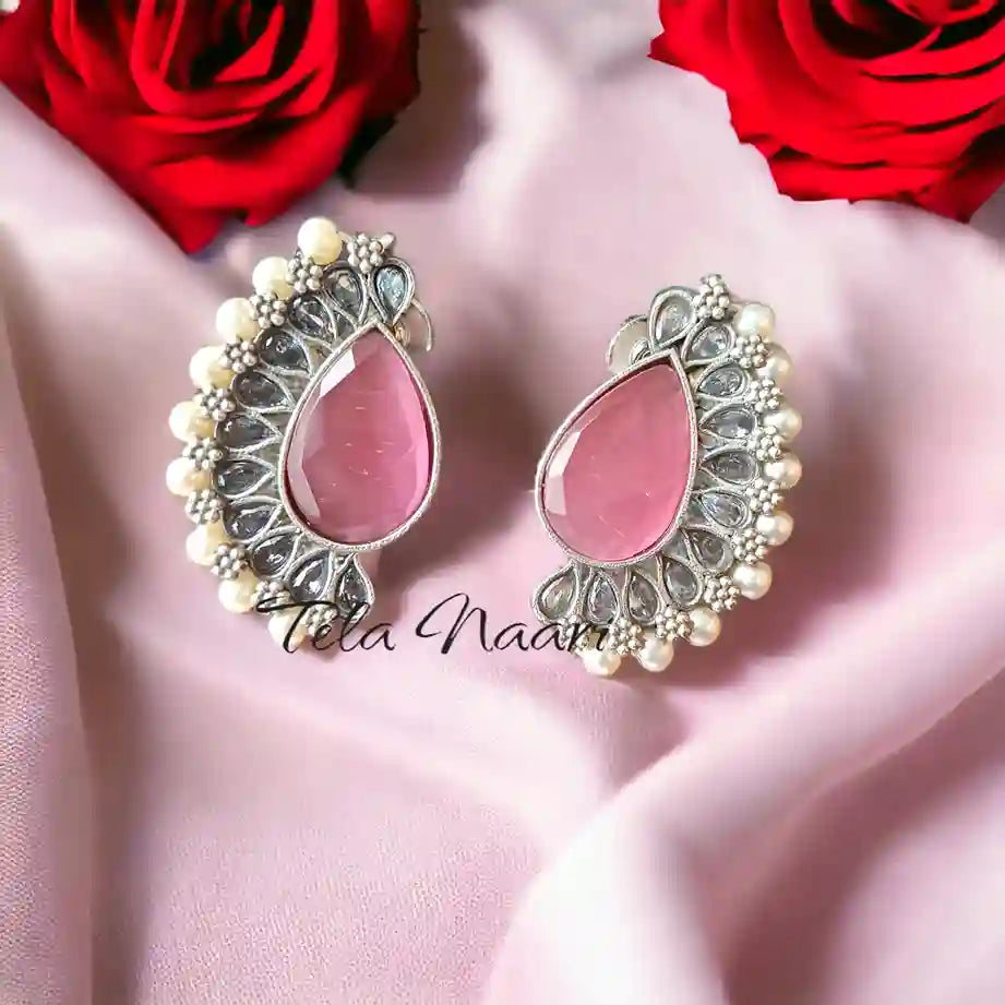 SILVER REPLICA EARRINGS ILA [product_variant]- TelaNaari