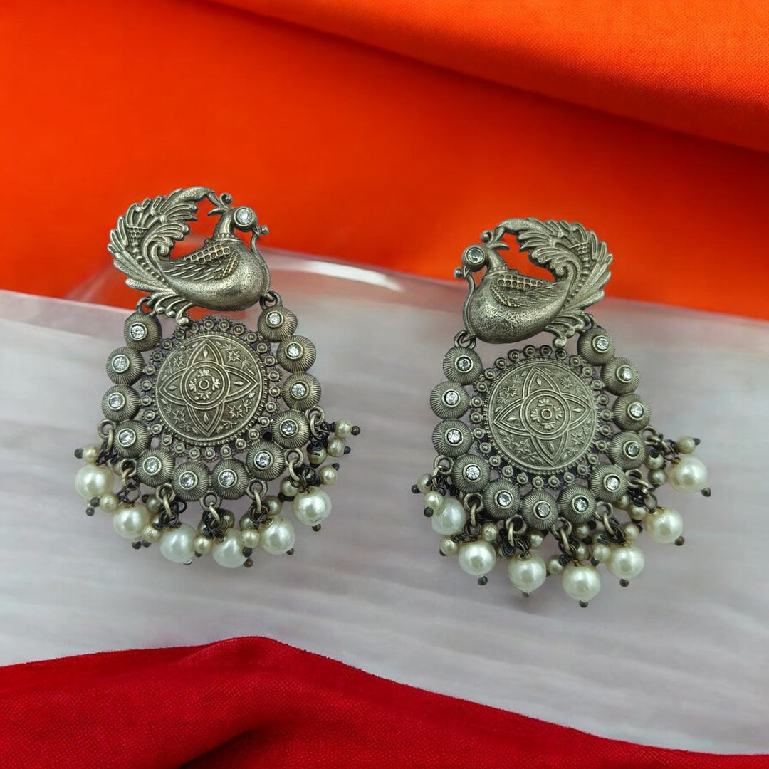 SILVER REPLICA EARRINGS SALEM [product_variant]- TelaNaari