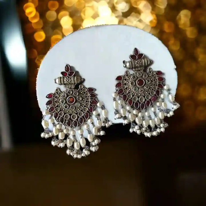 SILVER REPLICA EARRINGS VANI [product_variant]- TelaNaari