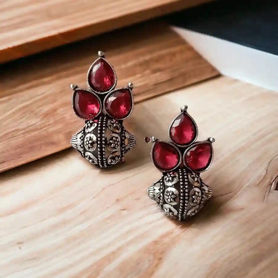 SUSAINS SILVER LOOK ALIKE EARRINGS [product_variant]- TelaNaari