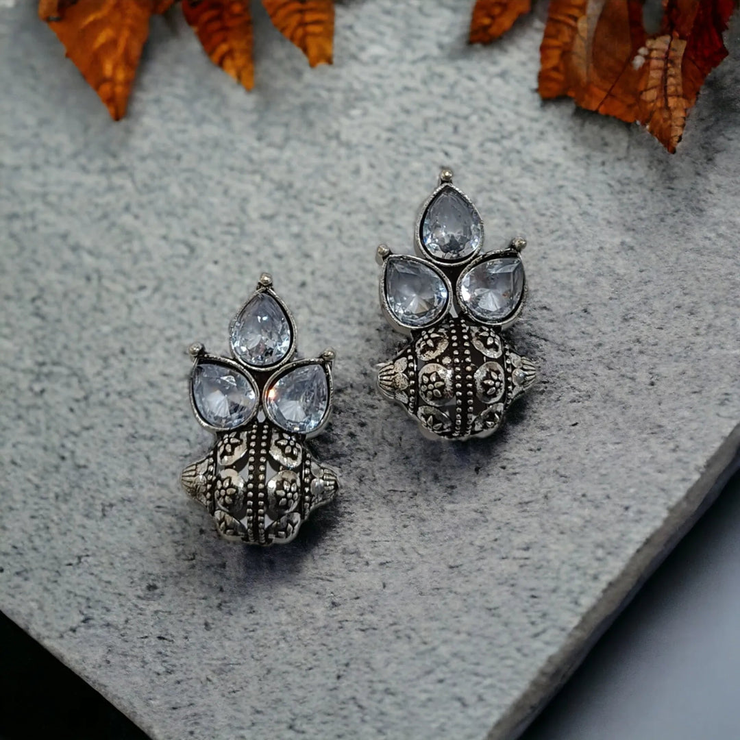 SUSAINS SILVER LOOK ALIKE EARRINGS [product_variant]- TelaNaari