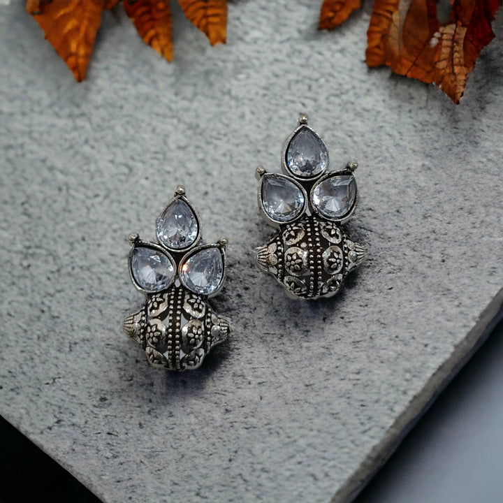 SUSAINS SILVER LOOK ALIKE EARRINGS [product_variant]- TelaNaari