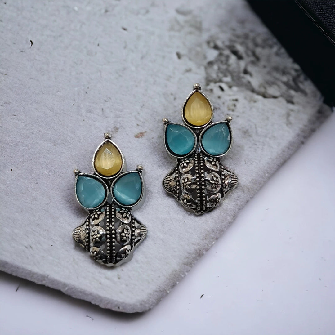 SUSAINS SILVER LOOK ALIKE EARRINGS [product_variant]- TelaNaari