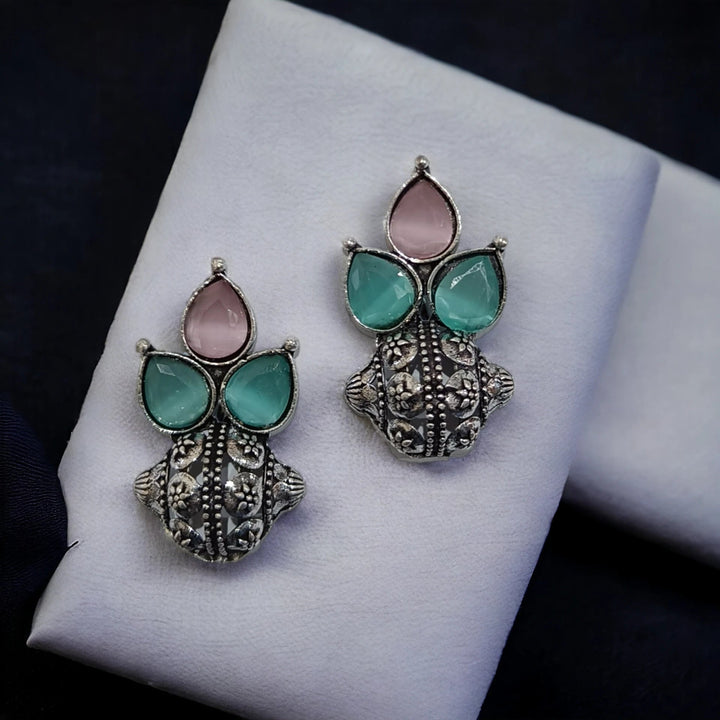 SUSAINS SILVER LOOK ALIKE EARRINGS [product_variant]- TelaNaari