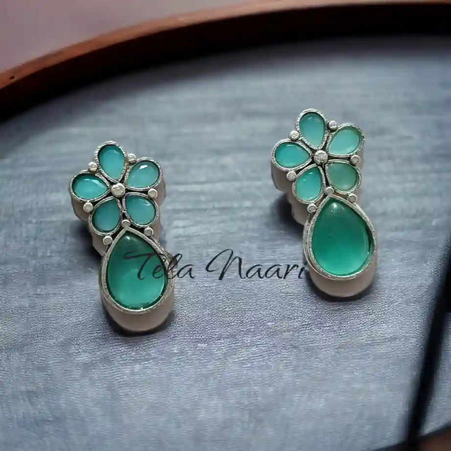 TELA NAARI CLASSIC SILVER OXIDISED EARRINGS