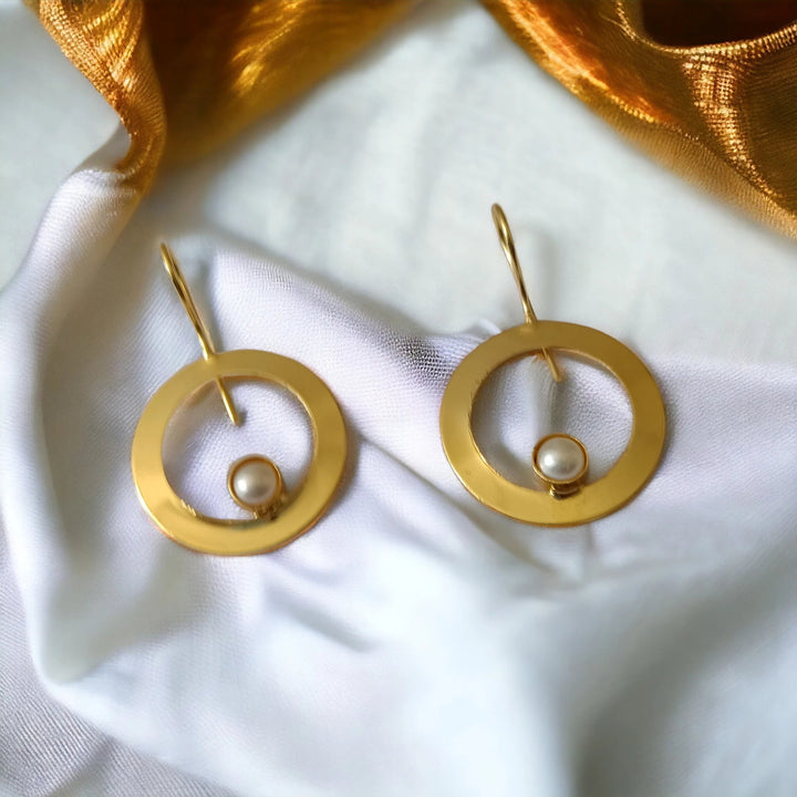 GOLD PLATED EARRINGS Afra [product_variant]- TelaNaari