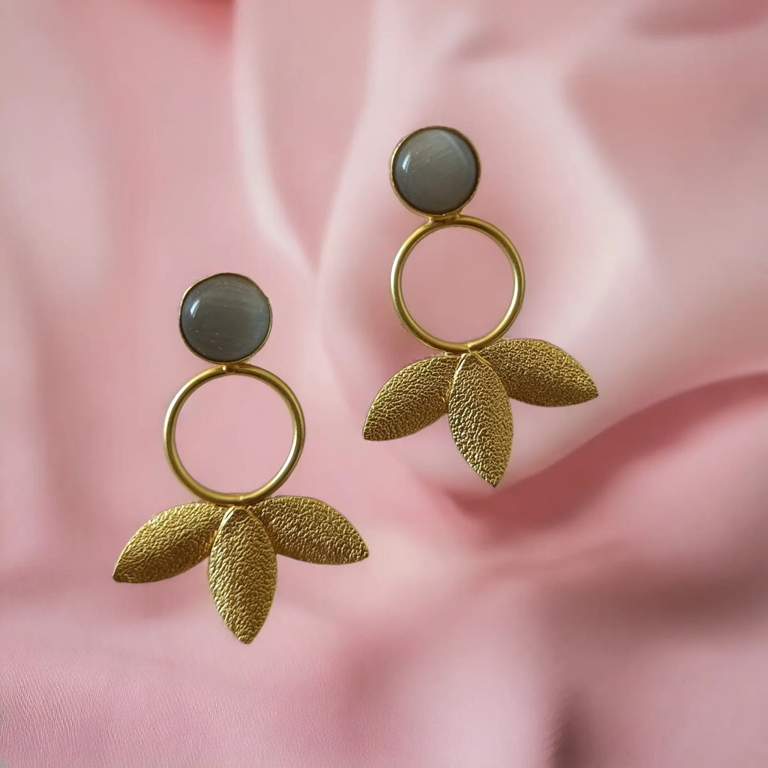 TELA NAARI MINIMAL HAND PAINTED OXIDISED SILVER EARRINGS