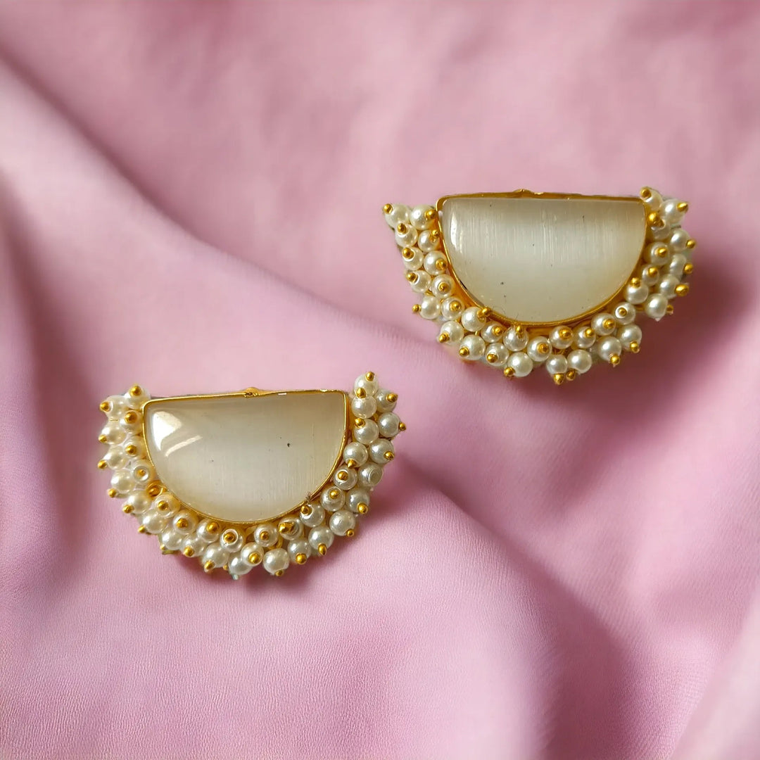 GOLD PLATED EARRINGS Basira [product_variant]- TelaNaari