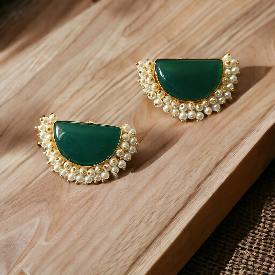 GOLD PLATED EARRINGS Basira [product_variant]- TelaNaari