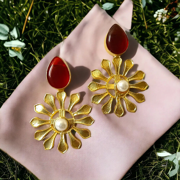 GOLD PLATED EARRINGS Manju