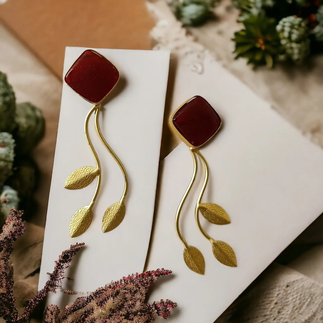 GOLD PLATED EARRINGS Sumera