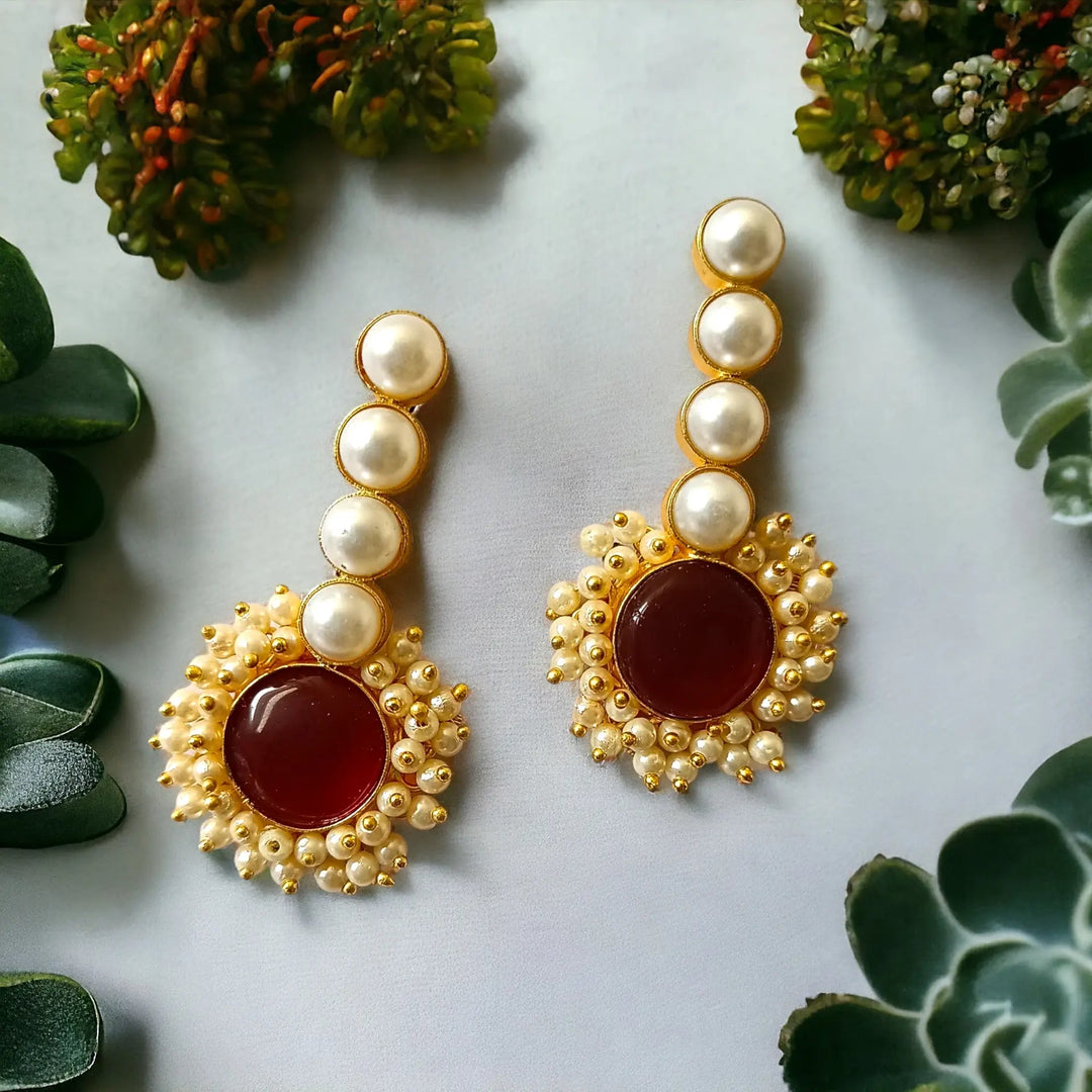 GOLD PLATED EARRINGS taruna [product_variant]- TelaNaari