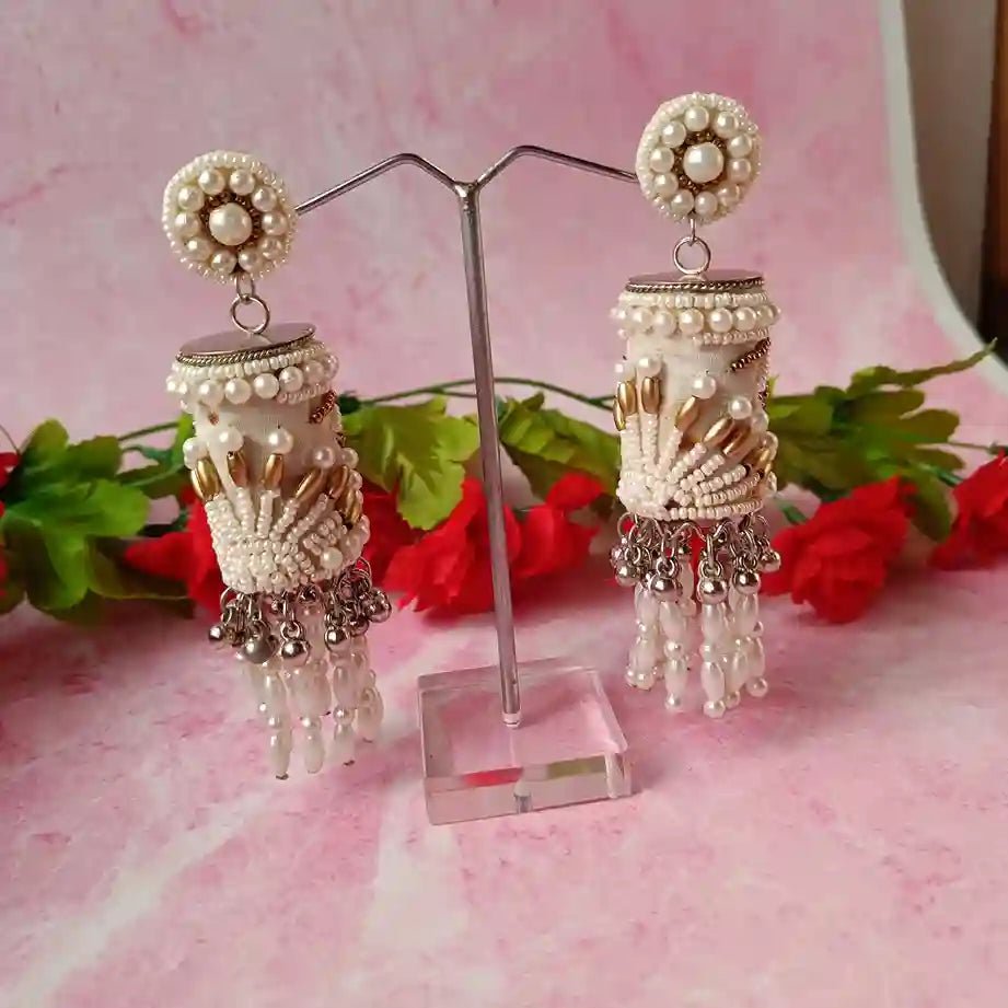 HANDMADE CONTEMPORARY PRISHA BEADED EARRINGS