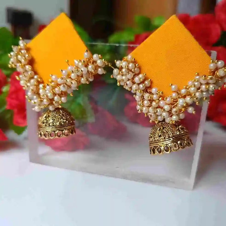 HANDMADE EARRINGS DEEP YELLOW ADVITA [product_variant]- TelaNaari