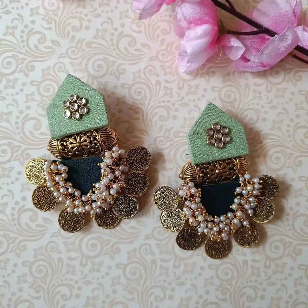 HANDMADE EARRINGS GREEN ISHA