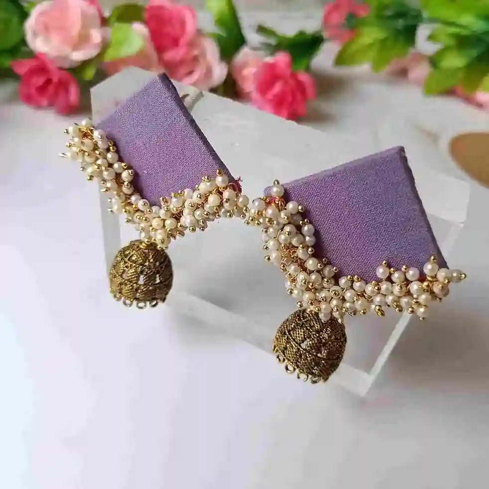 HANDMADE EARRINGS LIGHT PURPLE ADVITA