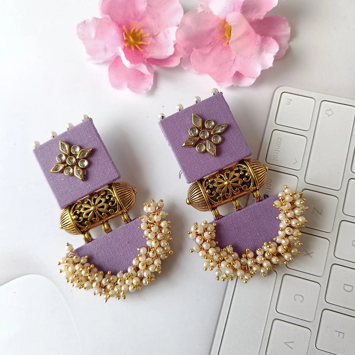 HANDMADE EARRINGS LIGHT PURPLE ALIA