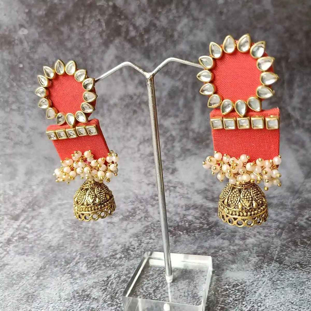 HANDMADE EARRINGS ORANGE AADYA