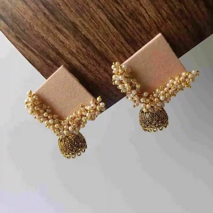 HANDMADE EARRINGS PEACH ADVITA [product_variant]- TelaNaari