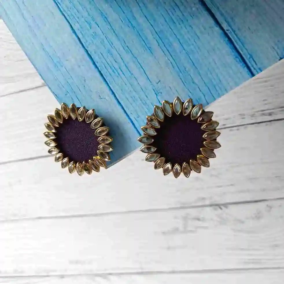 HANDMADE EARRINGS POORVI VIOLET