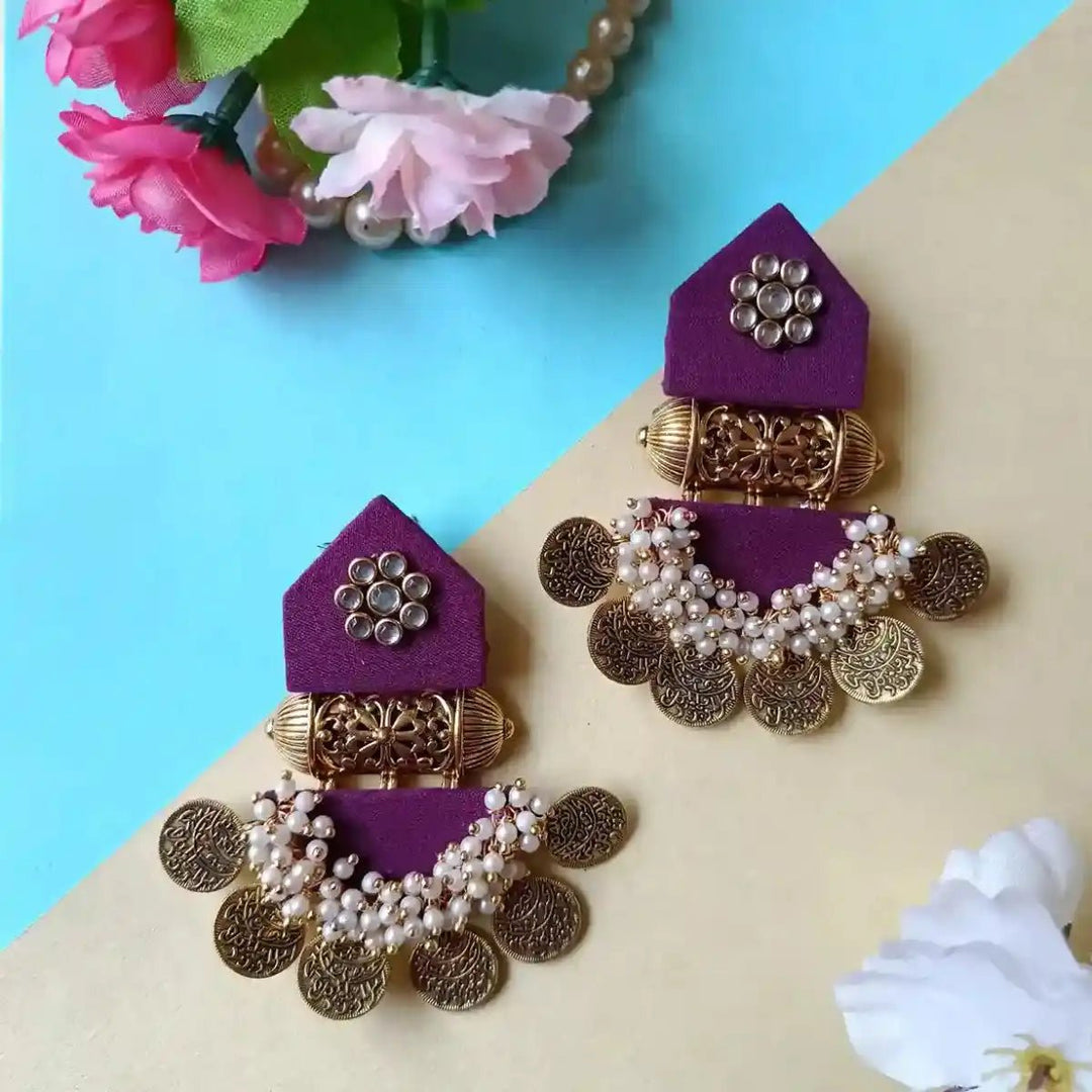 HANDMADE EARRINGS PURPLE ISHA