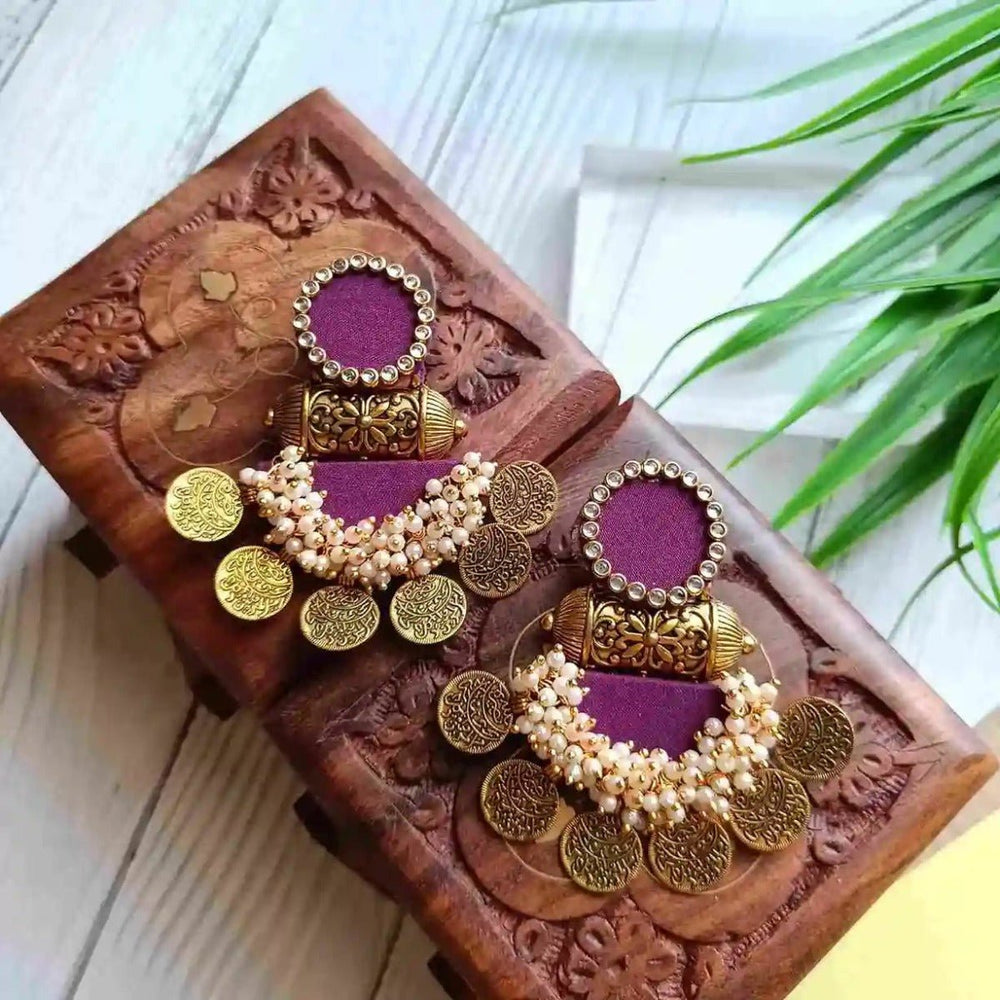 HANDMADE EARRINGS VIOLET NAINA