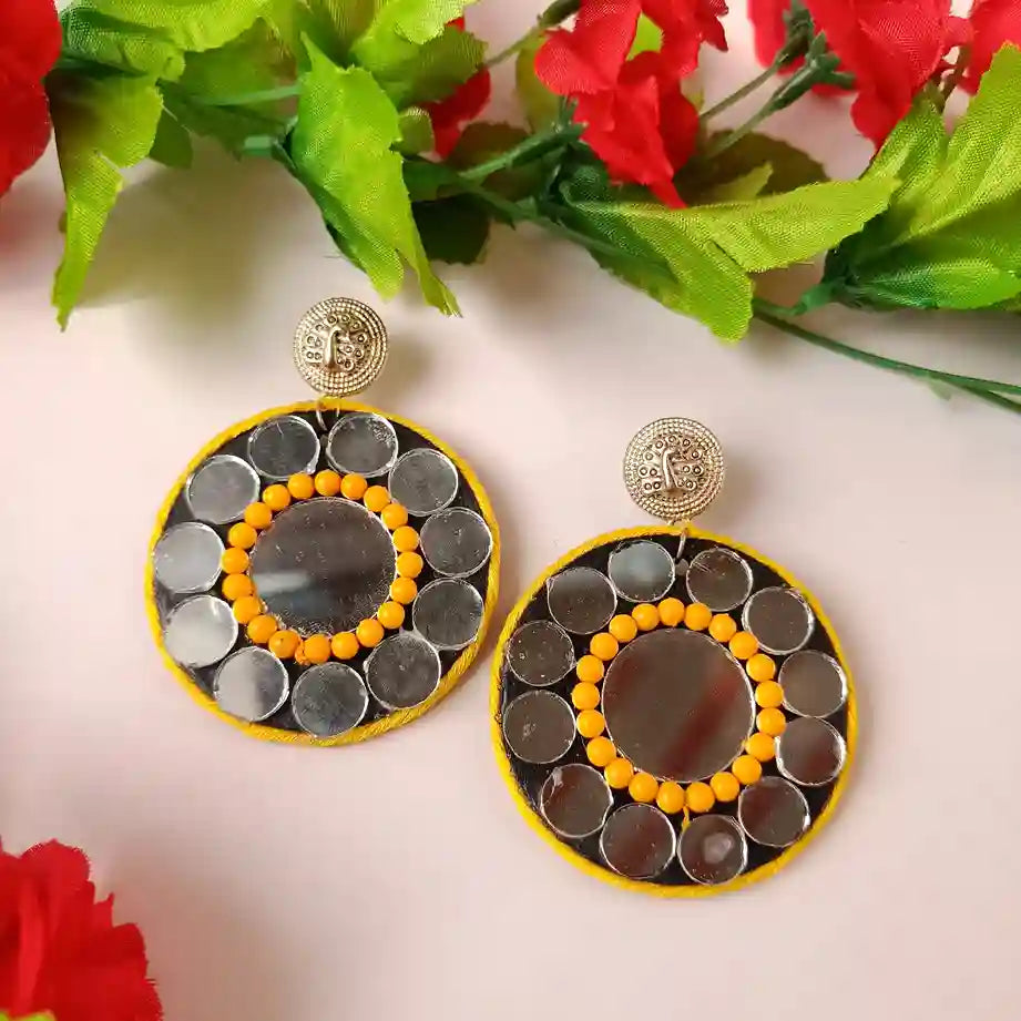 HANDMADE MIRROR EARRINGS MAYA