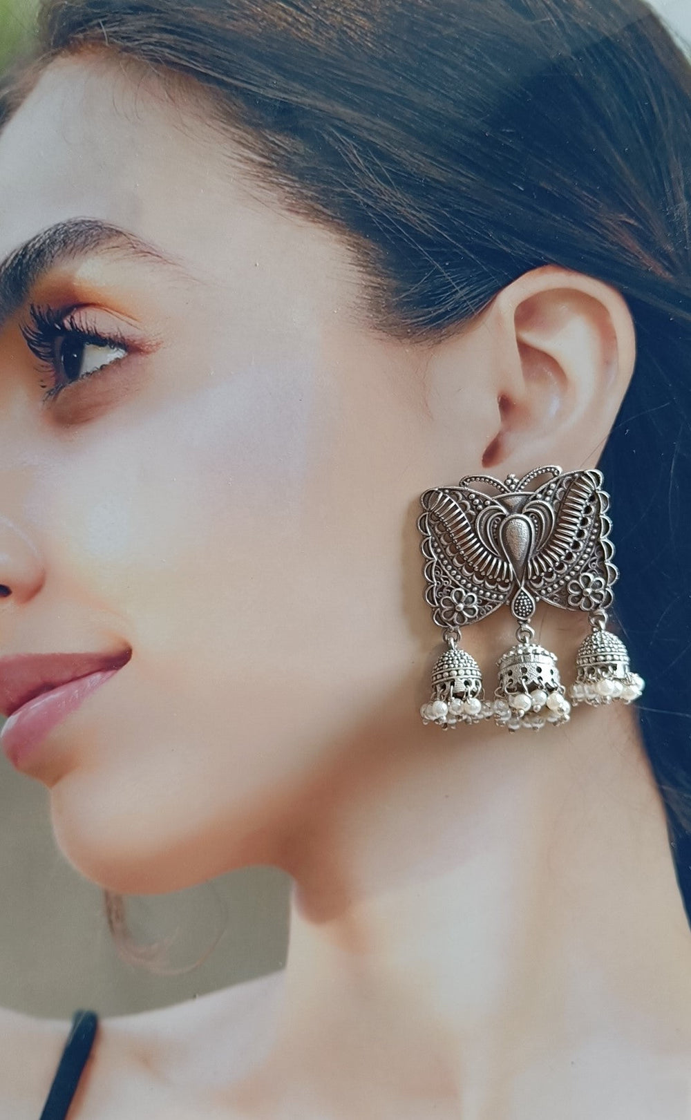 LAVANYA SILVER OXIDISED EARRINGS