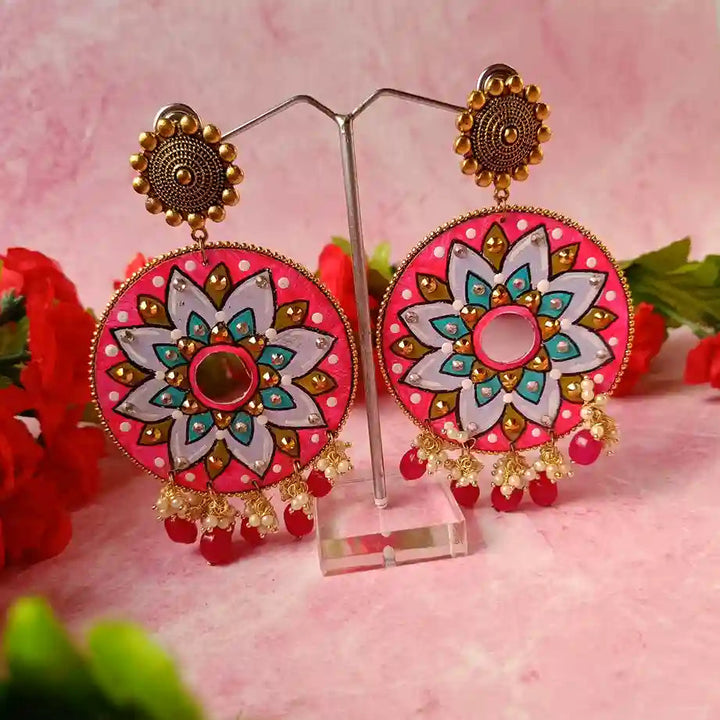 MANDALA HAND PAINTED EARRINGS JIYA