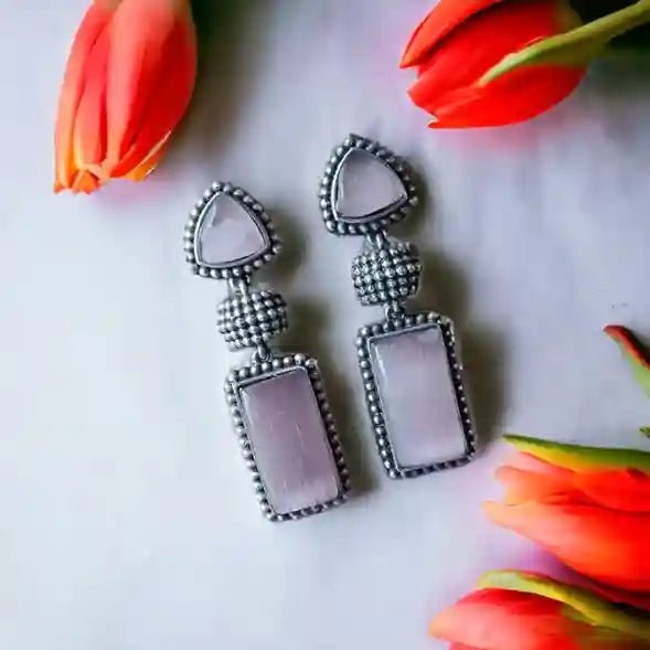 NEKI SILVER OXIDISED EARRINGS