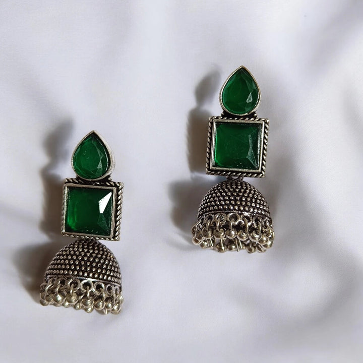 SILVER OXIDISED EARRINGS SABREEN